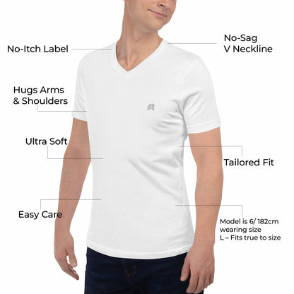 Unisex Short Sleeve V-Neck T-Shirt Modic Wear
